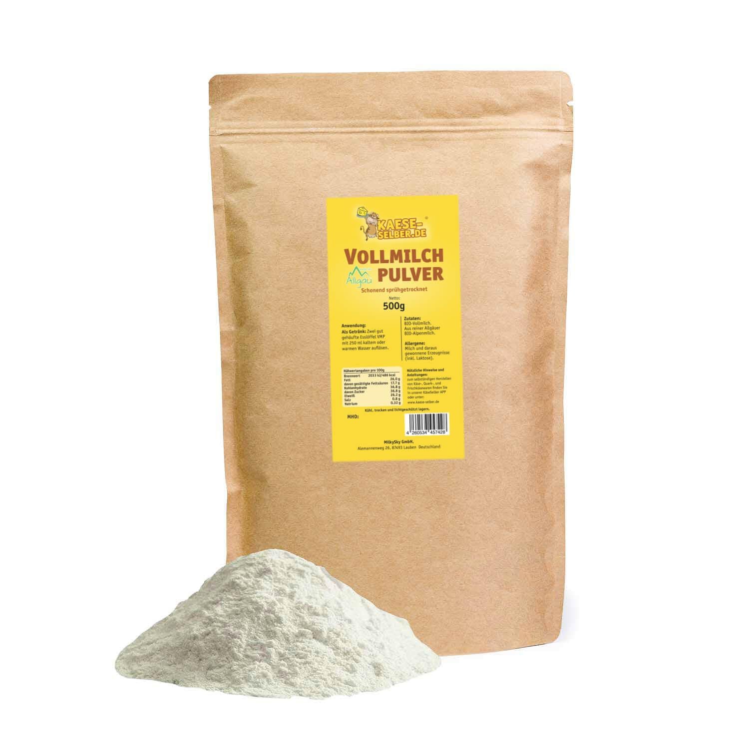 Vollmilchpulver 500 g BIO - aus reiner Allgäuer Alpenmilch