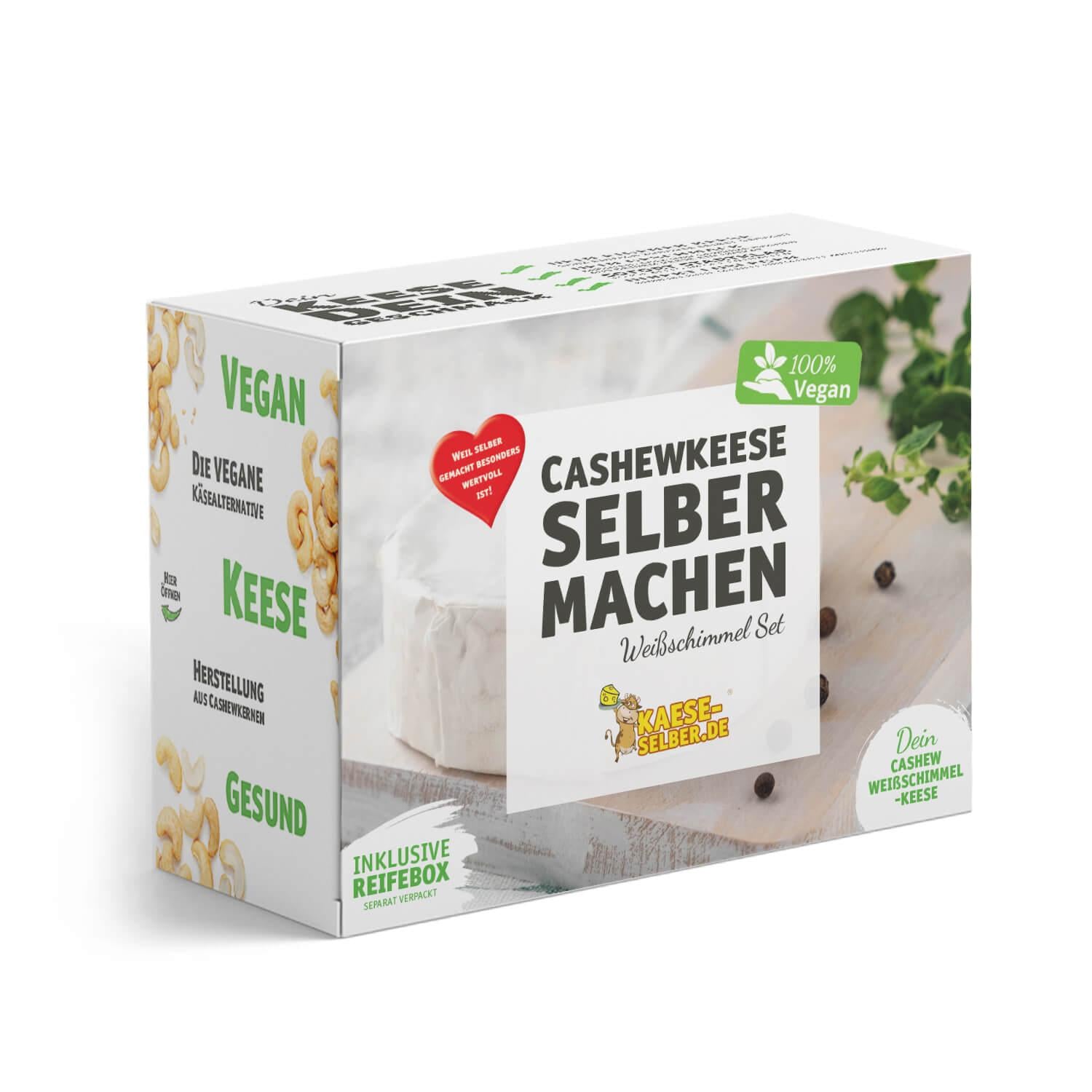 Veganen Cashew Weißschimmel-Keese selber machen Set (Käse Alternative)