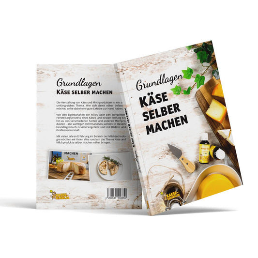 Grundlagenbuch Käse selber machen | mit Softcover | 124 Seiten - KAESE-SELBER.DE Original Buch