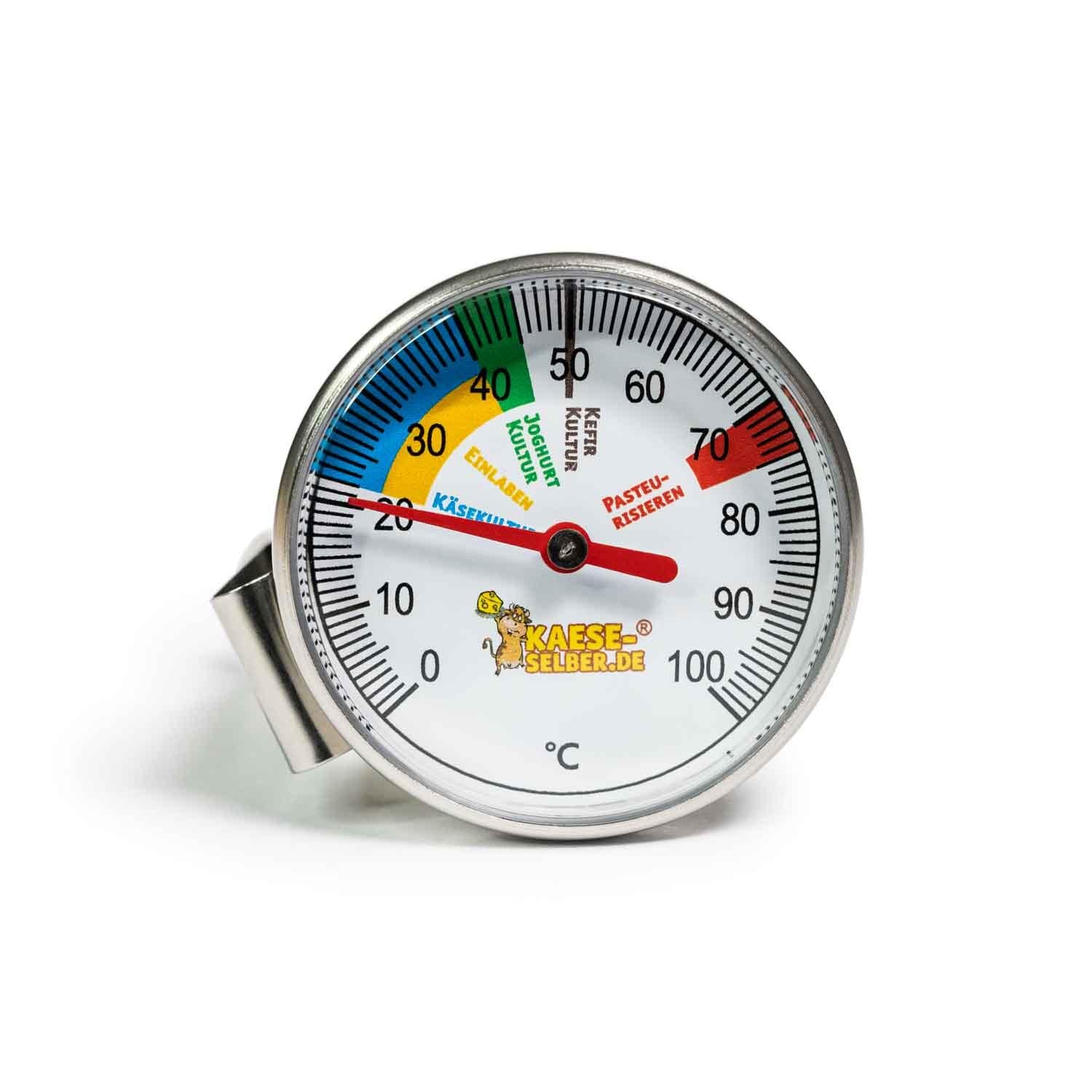 Edelstahl Thermometer PREMIUM PLUS 0 - 100 °C (für Käse, Joghurt, Quark)