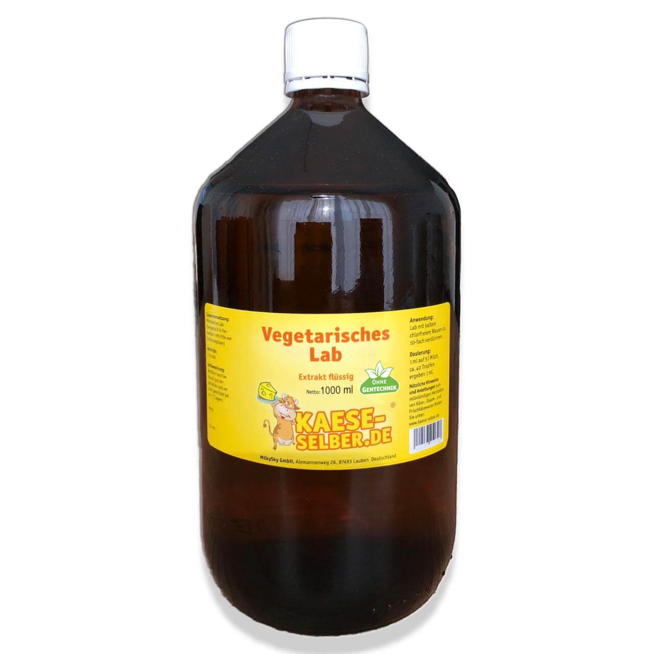 Vegetarisches Lab - Labextrakt flüssig 1000 ml